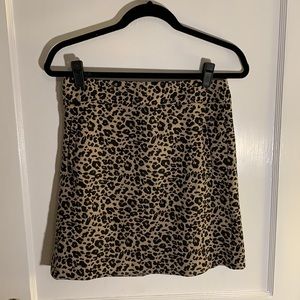 LOFT Leopard Print Skirt - Size 2